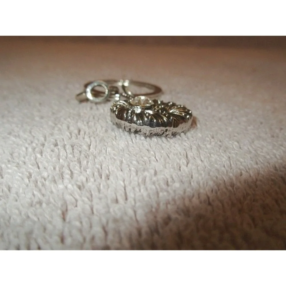 Ammonite Keychain Handmade Mollusc Animal Fossil Keyring in Pewter